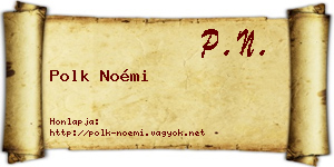 Polk Noémi névjegykártya